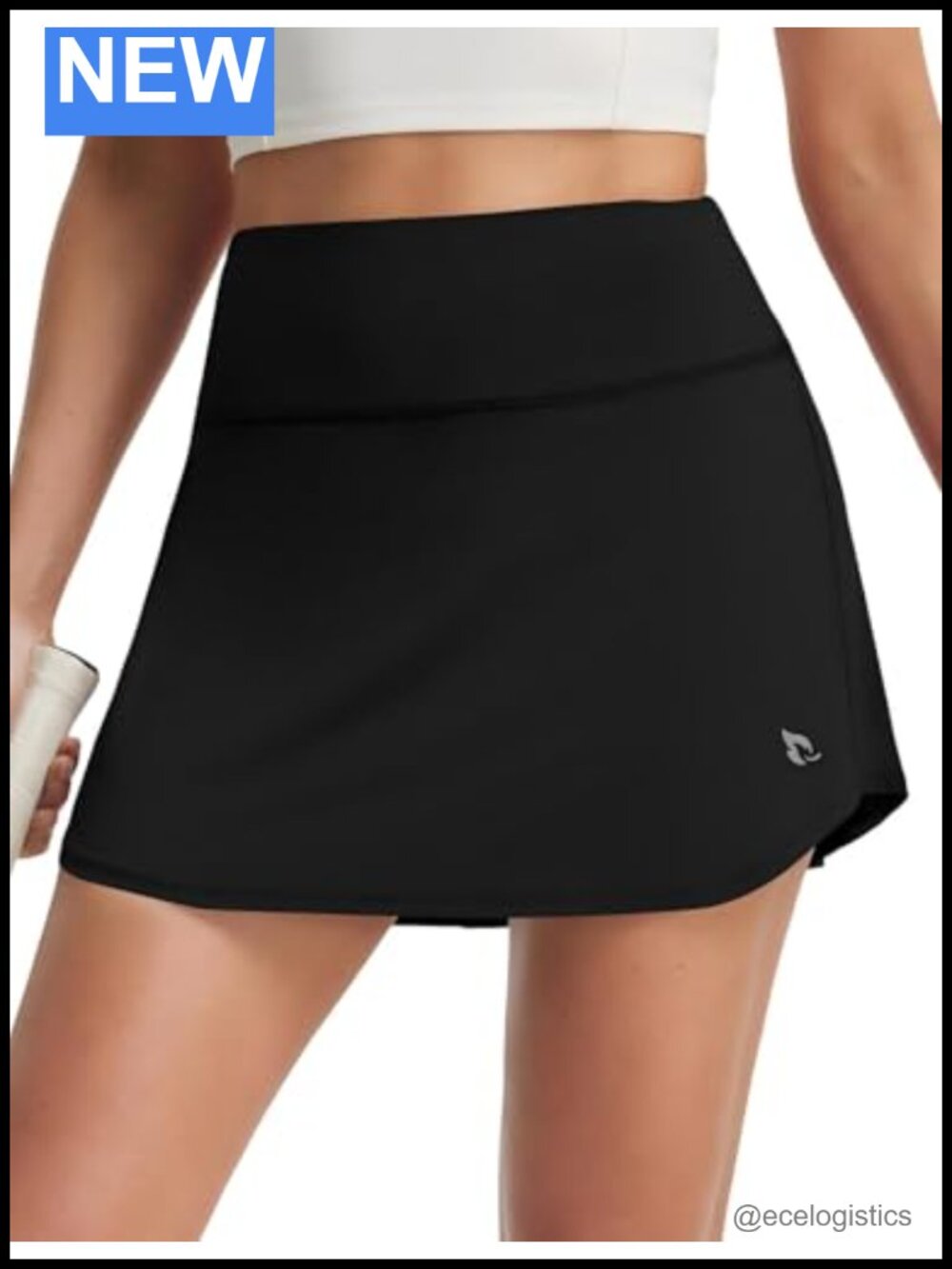 High Waisted Pleated Tennis Skort with Shorts & Pockets